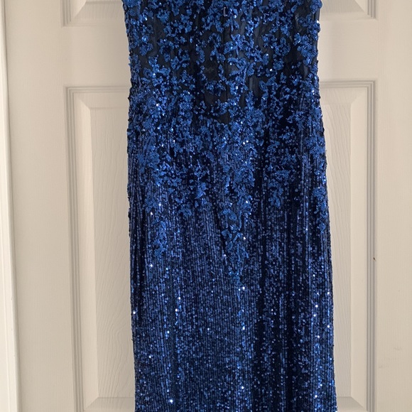 Brand New Ellie Wilde for Mon Cheri Evening Gown EW34012 Navy size 0 - Picture 9 of 10